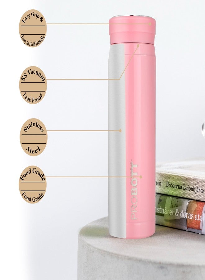Probott Wow 240ml Stainless Steel Vacuum Insulated Flask for Kids | Perfect Water Bottle for Baby, Pink | Wide Mouth | Easy to Open & Carry | Hot & Cold | Perfect for Toddlers | Leakproof - Image 3